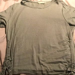 Blue and white striped t shirt